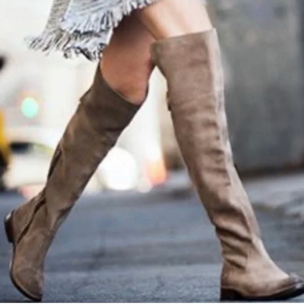 Frye Shirley Suede over the knee boots